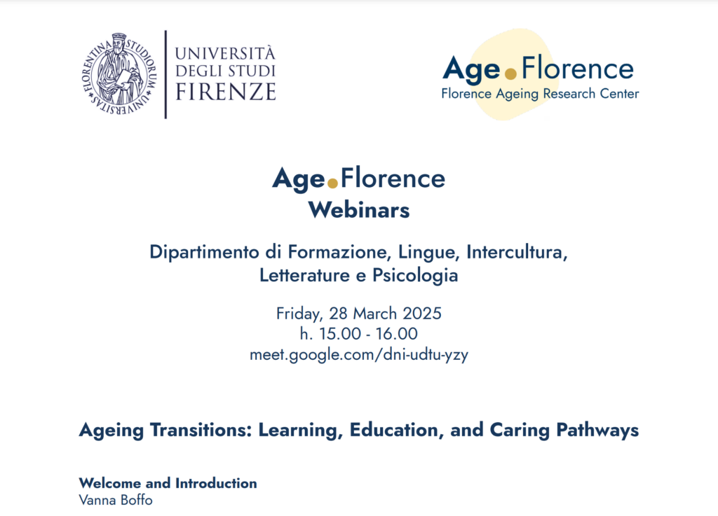 Webinar “Ageing Transitions: Learning, Education, and Caring Pathways”